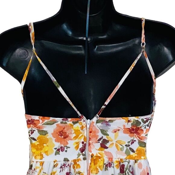 Trixxi Ruffled Spaghetti Strap Sleeveless Floral Print Mini Dress Sz XS NWT - Picture 7 of 15